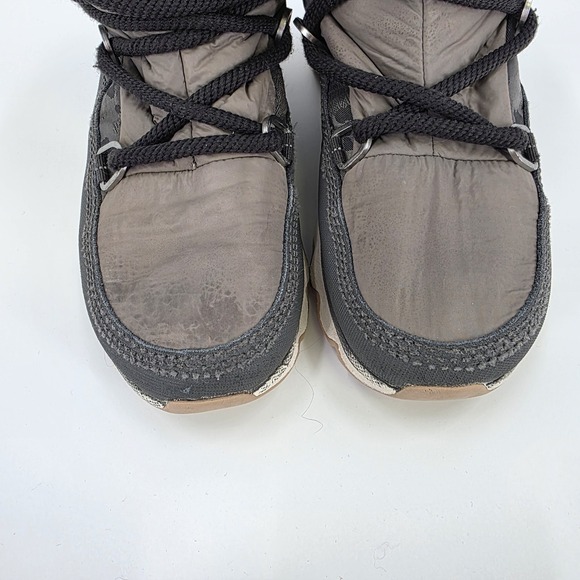 SOREL KINETIC BOOTS WOMENS SIZE 7 GRAY WINTER WATERPROOF SLOUCH DURABLE LACE UP - Picture 3 of 12